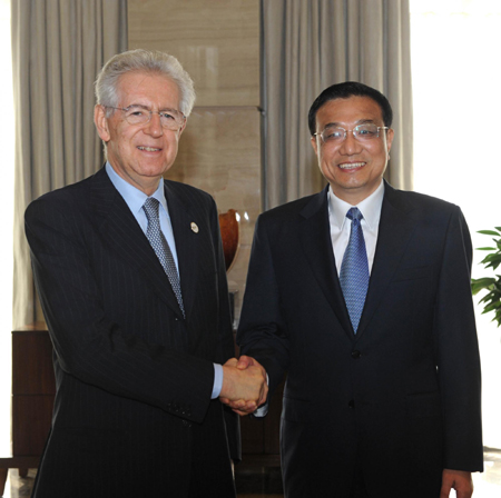 Vice-Premier Li Keqiang meets with foreign leaders