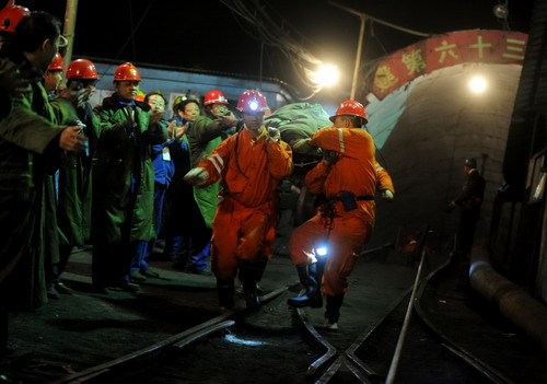 115 survivors rescued from flooded mine, 38 still trapped