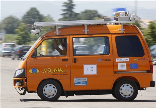 Without driver or map, vans go from Italy to China