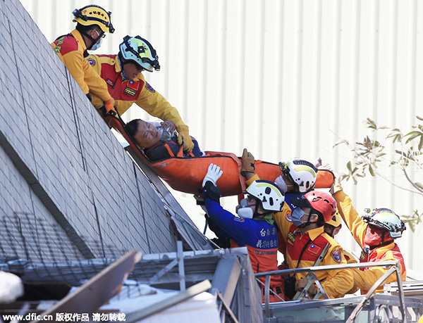 8-year-girl rescued 60 hrs after Taiwan quake, toll rises to 40