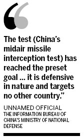 Interception test a success