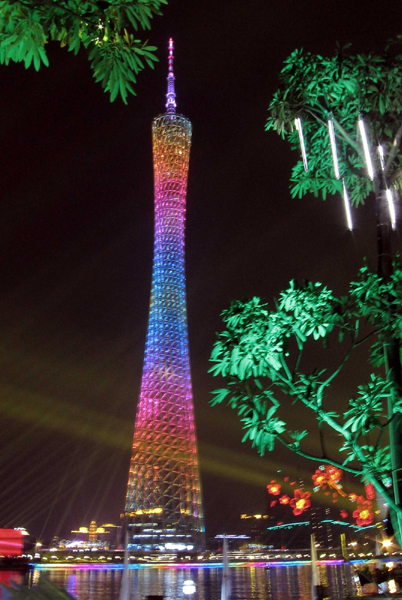 燈火璀璨珠江夜