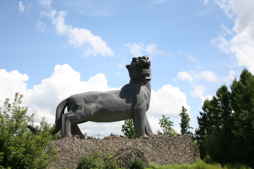 網(wǎng)絡(luò)媒體龍江行采訪團游覽虎頭鎮(zhèn)“天下第一虎”