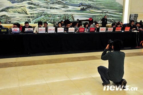 兩會(huì)攝影記者的百變身姿