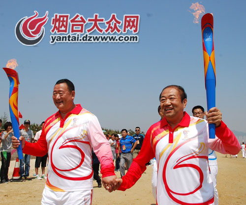 亞沙會(huì)火炬今日在煙臺(tái)傳遞 奧運(yùn)冠軍邢傲偉第一棒