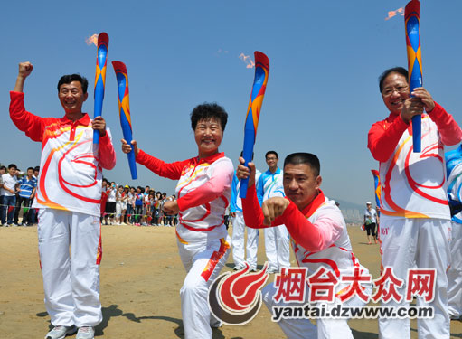亞沙會火炬今日在煙臺傳遞 奧運冠軍邢傲偉第一棒