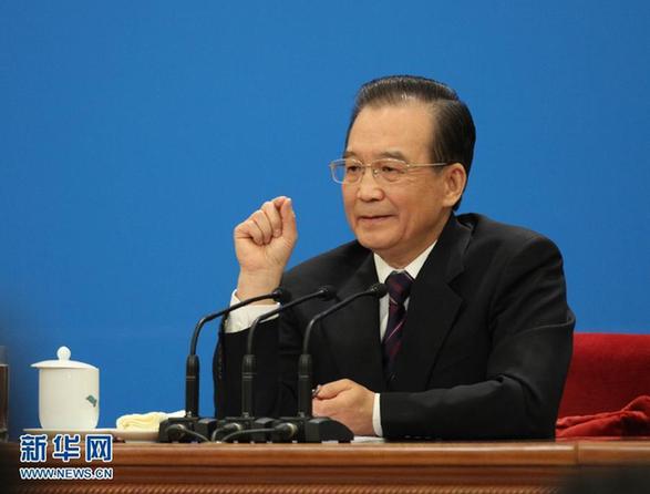 溫家寶總理與中外記者見面