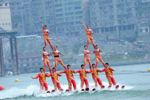2012中美澳藝術(shù)滑水對(duì)抗賽彭水站開幕式精彩圖集