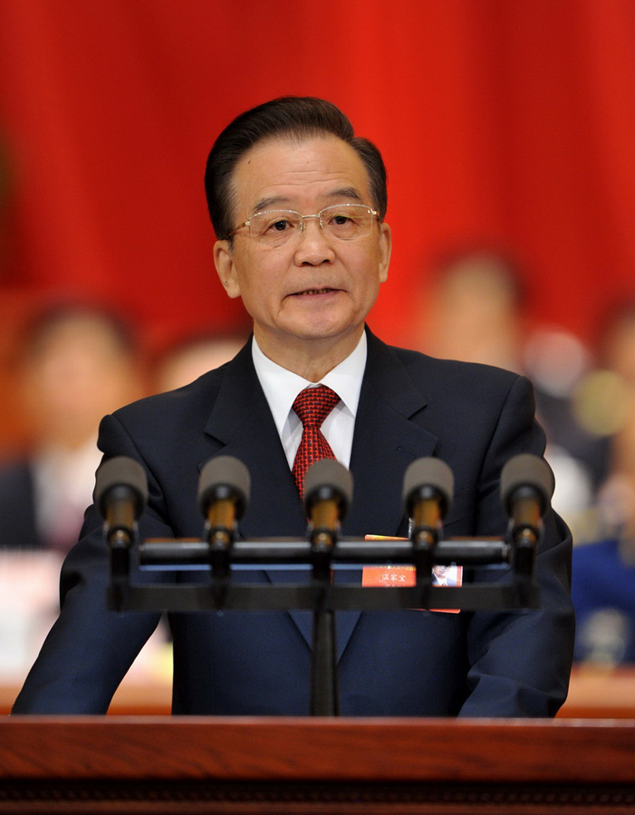 十二屆全國人大一次會(huì)議在京開幕：溫家寶作政府工作報(bào)告