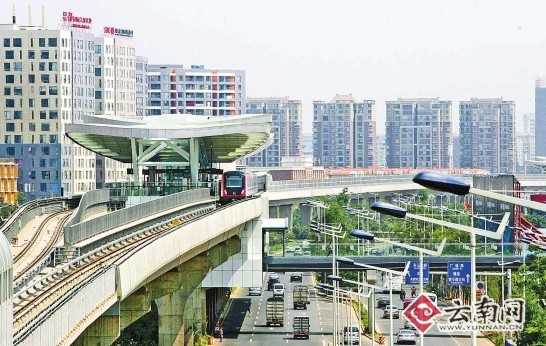 昆明地鐵開到呈貢 1、2號線列車首發(fā)