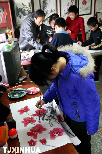 天津農(nóng)村有個(gè)免費(fèi)國畫班