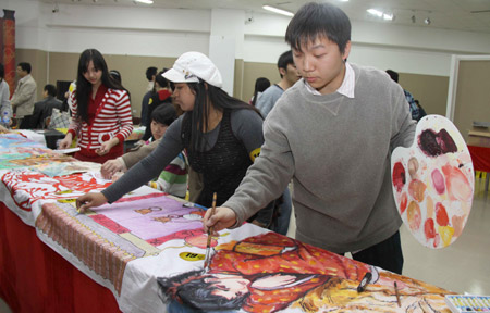 海外華裔大學(xué)生用畫筆直抒思鄉(xiāng)之情(組圖)