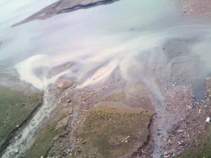 南濱路段江水怎么“五顏六色”的？