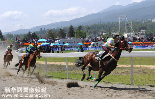 大理三月街賽馬會(huì)展開精彩競技