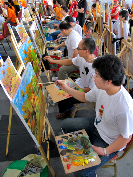 深圳“油畫(huà)村”舉辦油畫(huà)臨摹大賽