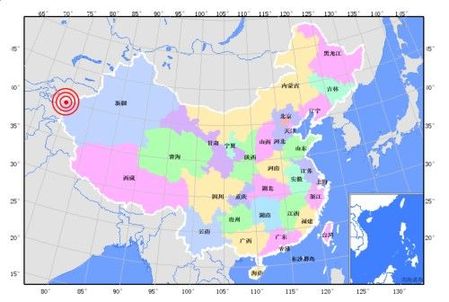 新疆烏恰縣14時38分發(fā)生5.1級地震