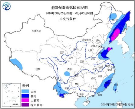 東北仍有暴雨來(lái)襲 江南大部炎熱不減