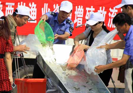 兩岸增殖放流百萬(wàn)尾魚苗 后ECFA時(shí)代致力漁民獲利