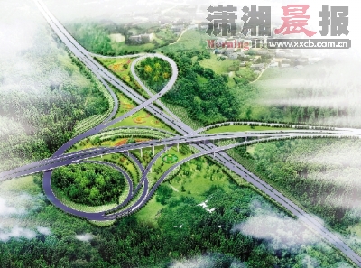 湖南最大立交橋開建 京港澳一段臨時(shí)封閉
