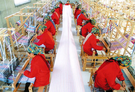 永濟農(nóng)民紡織手工粗布