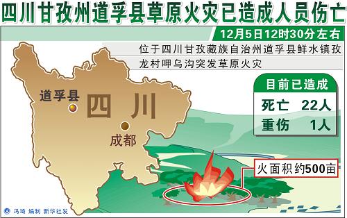 四川甘孜州道孚縣草原火災(zāi)遇難22人身份確認