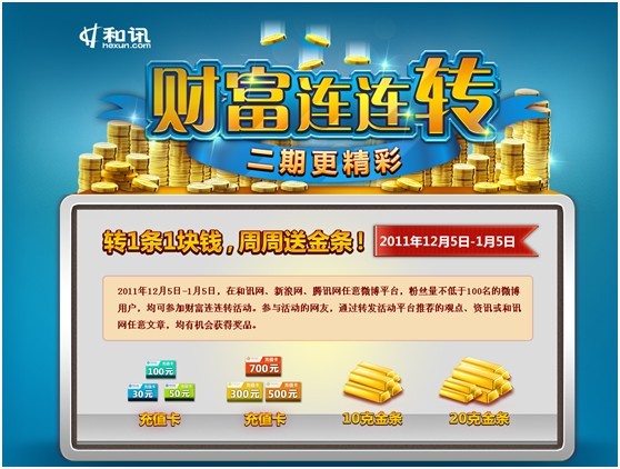 財富連連轉(zhuǎn)上線僅七天即開出首個金條大獎
