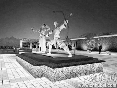 湖北襄陽(yáng)斥資百萬(wàn)建郭靖黃蓉雕像引熱議(圖)