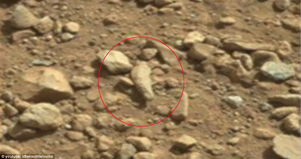 UFO研究者稱發(fā)現(xiàn)類似手指、鞋等形狀火星石塊