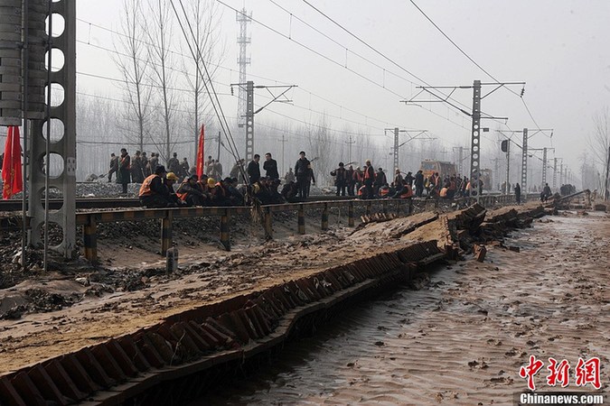 直擊山西洪洞受災(zāi)現(xiàn)場 部分鐵路恢復(fù)通車