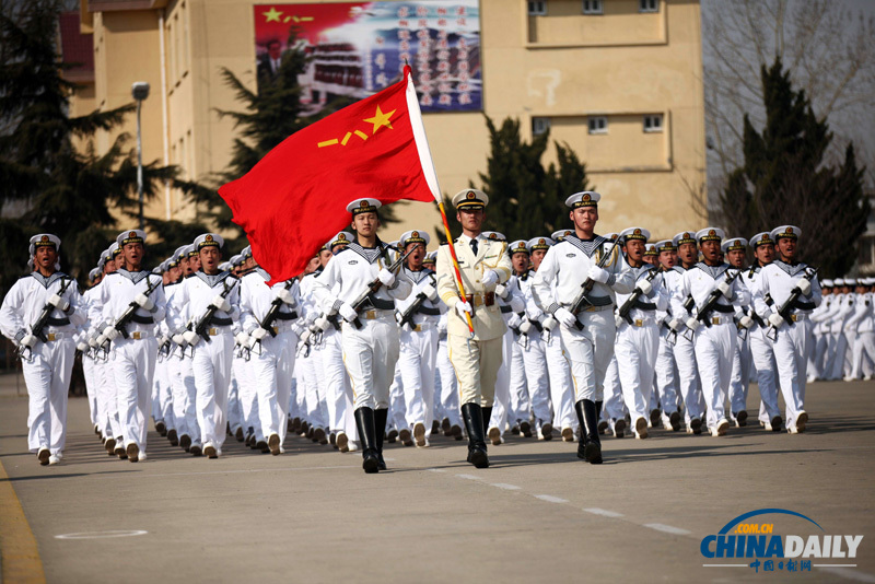 中國(guó)海軍北海艦隊(duì)新兵亮相