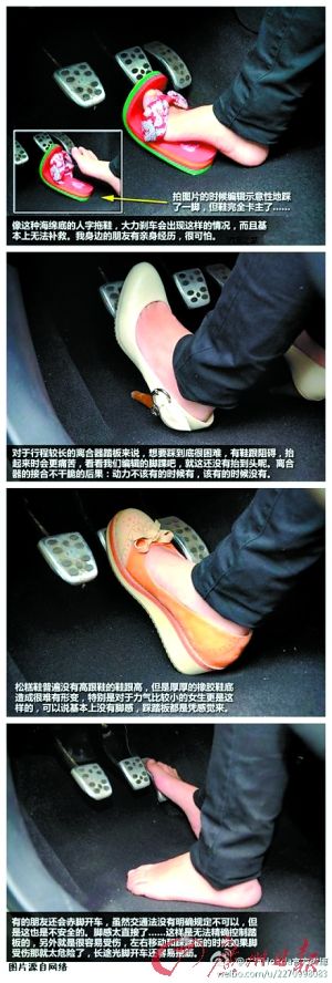 開(kāi)車(chē)穿拖鞋高跟鞋扣2分罰100元！