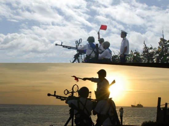 太囂張！越軍在中國南海島礁上架機(jī)槍養(yǎng)鴨子