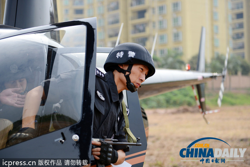 廣東惠州首次空中查毒 直升機(jī)排除兩棟可疑樓