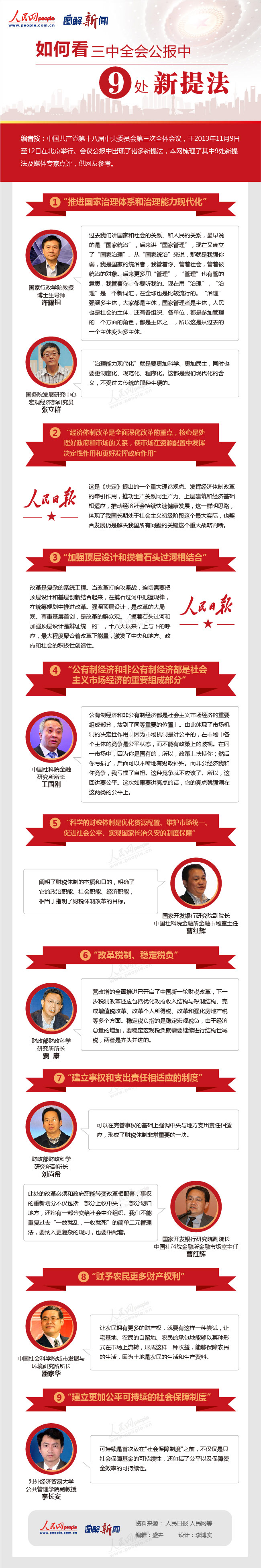 圖解新聞：如何看三中全會公報中的9處新提法？