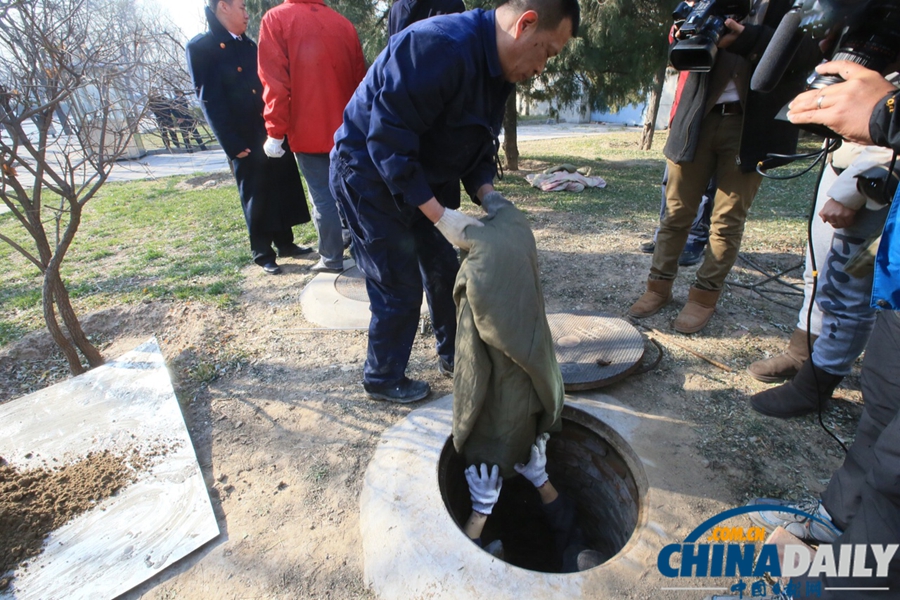 北京執(zhí)法人員對多處井底“蝸居地”封井