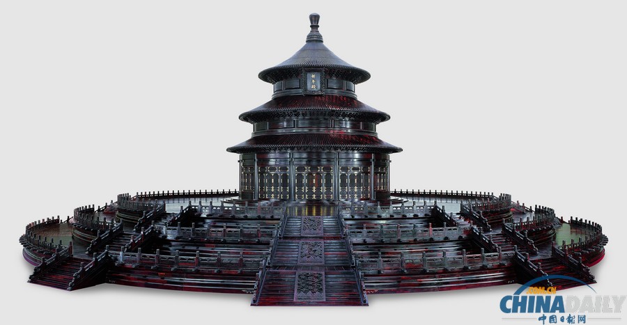 紫檀制天壇、安定門模型展在國家博物館隆重開幕
