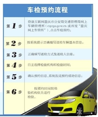 明年1月1日起主城檢車(chē)可網(wǎng)上預(yù)約