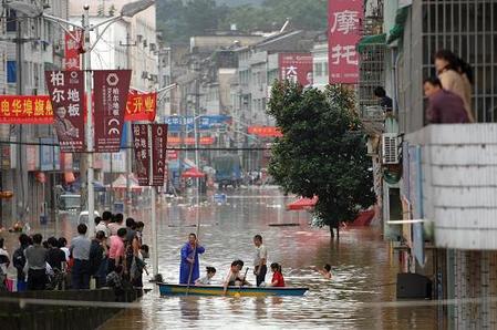 浙江開化：持續(xù)強(qiáng)降雨引發(fā)洪澇災(zāi)害