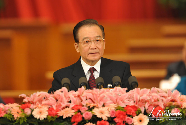 人大會(huì)議開幕 溫家寶作政府工作報(bào)告