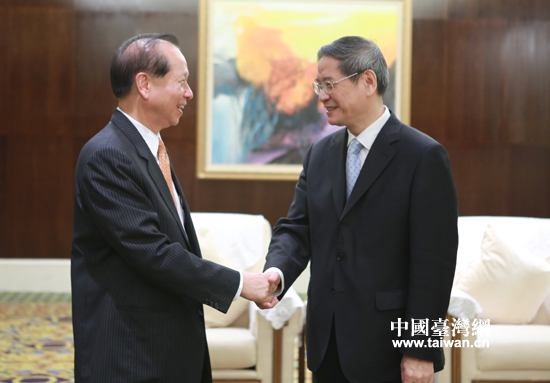 張志軍在廈門會(huì)見(jiàn)親民黨秘書長(zhǎng)秦金生