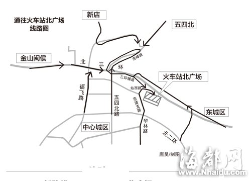 指示牌不完善 驅(qū)車往福州火車站北廣場仍有不便