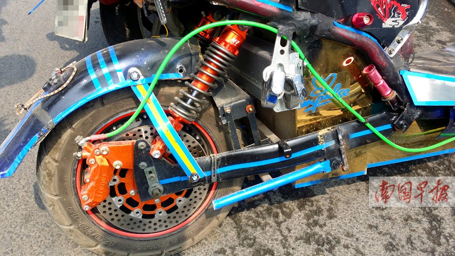 南寧查獲一非法改裝電動(dòng)車 最高時(shí)速竟達(dá)120公里