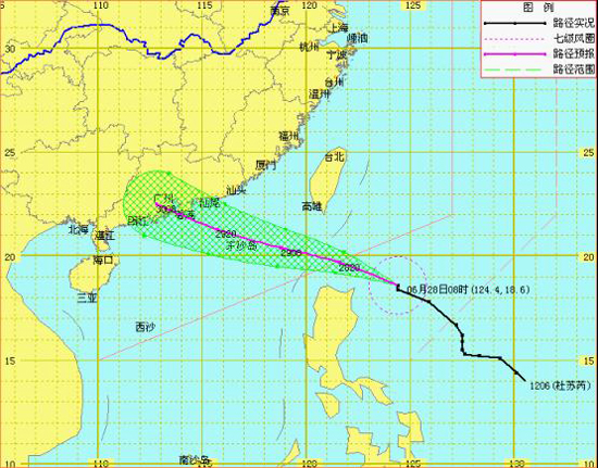 受熱帶風暴“杜蘇芮”影響29日海南大部分地區(qū)有雨