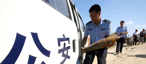 泰來(lái)發(fā)現(xiàn)侵華日軍遺彈