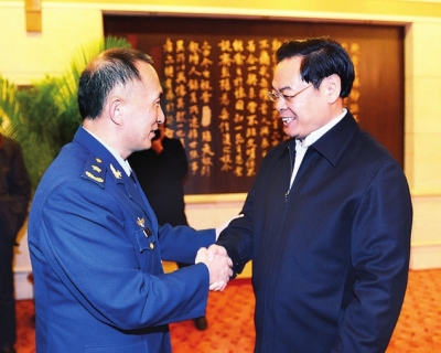 王儒林在長春會見丁來杭、羅益昌一行