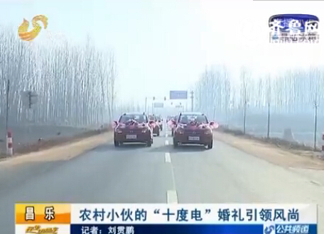 濰坊小伙開(kāi)22輛電動(dòng)汽車(chē)迎新娘 算賬用了十度電