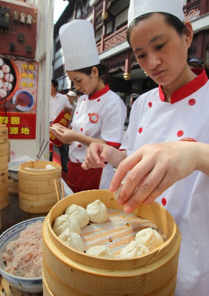 “老字號(hào)”包子鋪齊聚豫園