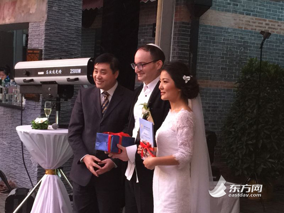 上海猶太難民紀(jì)念館首度開放舉行婚禮 見證中猶聯(lián)姻