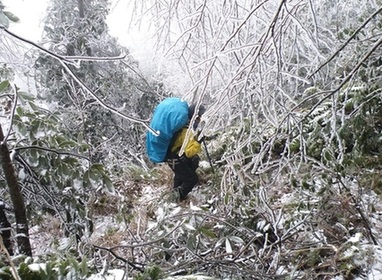 廣西10名失蹤“驢友”位置確定 大雪封山救援難度大