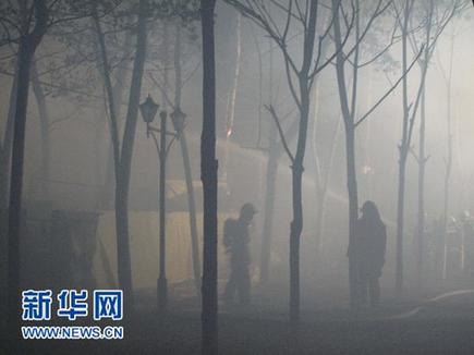 北京一處建材市場發(fā)生火災（圖）